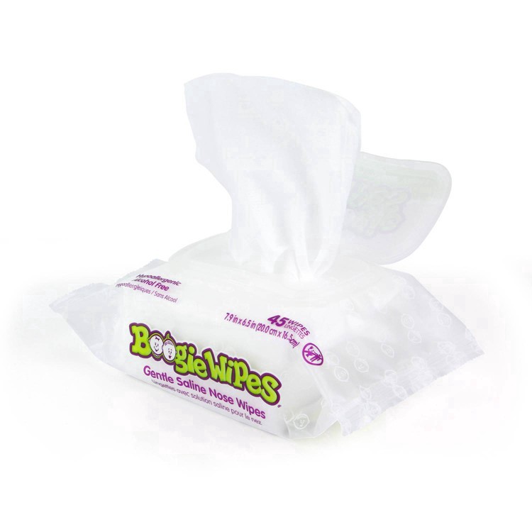 slide 4 of 19, Boogie Wipes Saline Nose Wipes, 45 ct