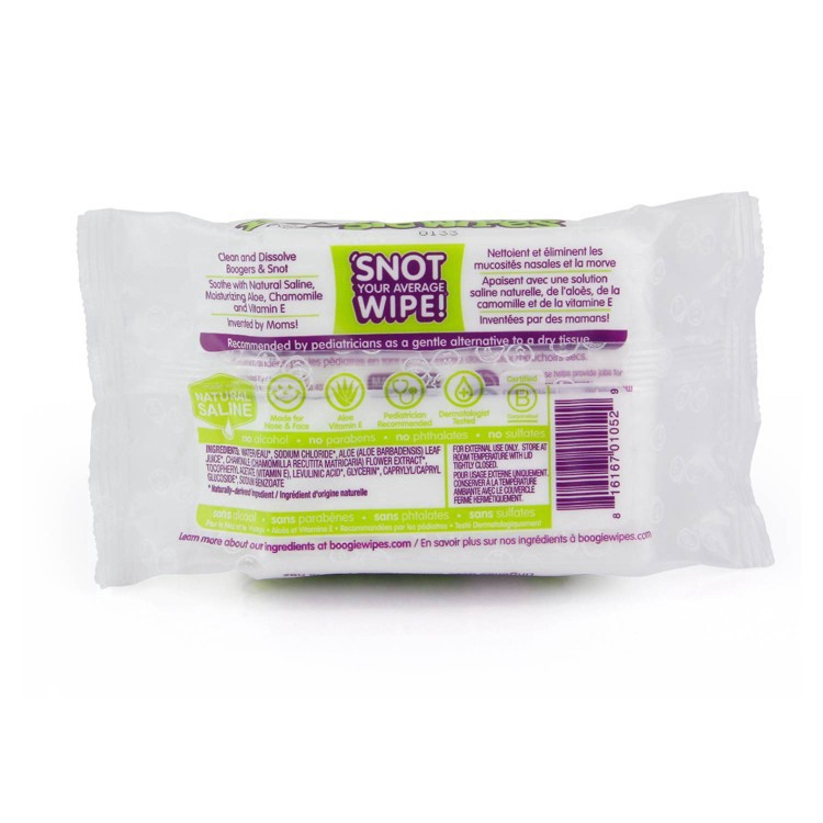 slide 2 of 19, Boogie Wipes Saline Nose Wipes, 45 ct