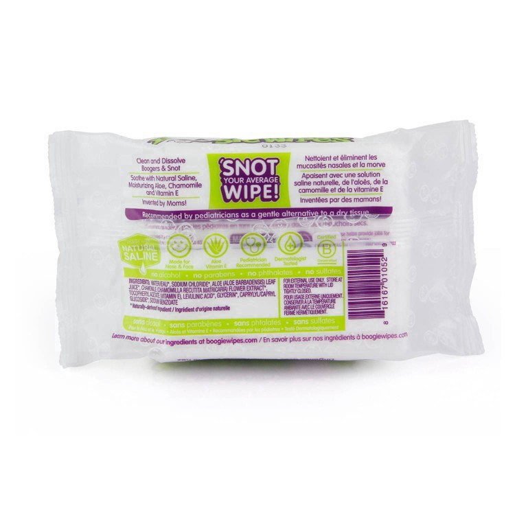 slide 3 of 19, Boogie Wipes Saline Nose Wipes, 45 ct
