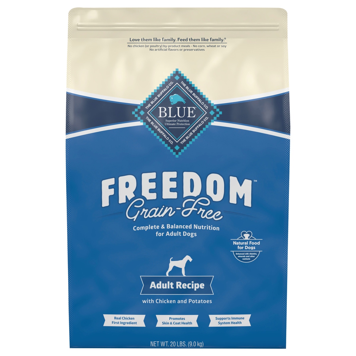 slide 1 of 1, Blue Buffalo Freedom Chicken Adult Dog Food, 20 lb