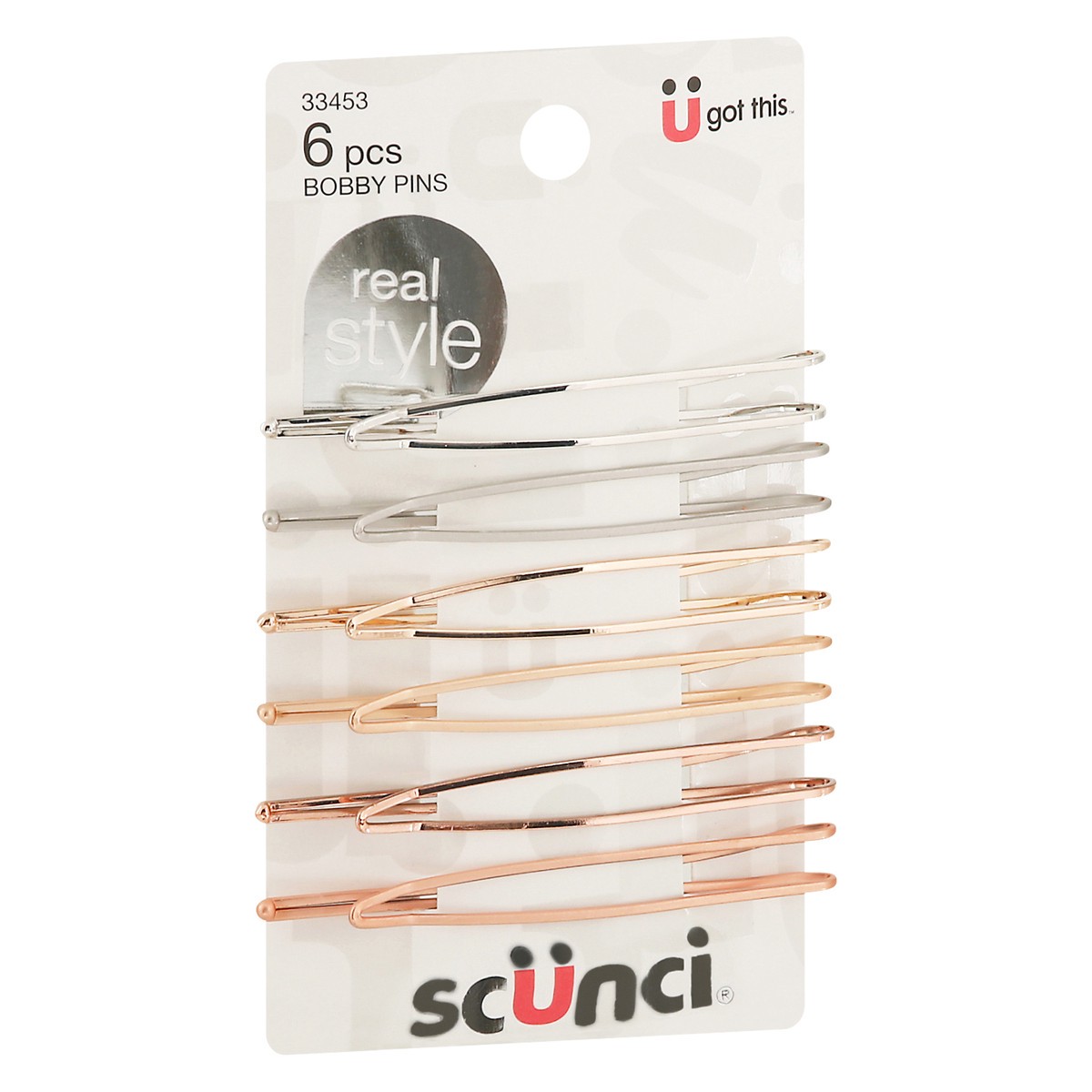 slide 2 of 11, scünci Bobby Pins 6 Pcs, 6 ct