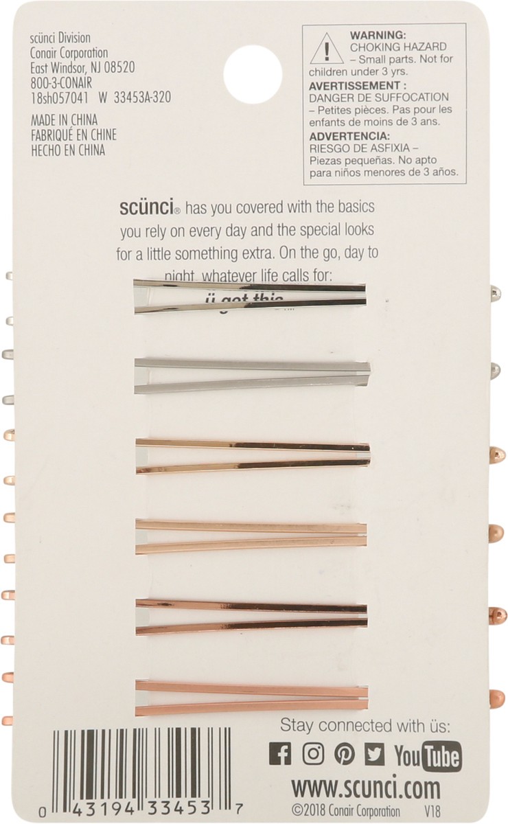 slide 6 of 11, scünci Bobby Pins 6 Pcs, 6 ct