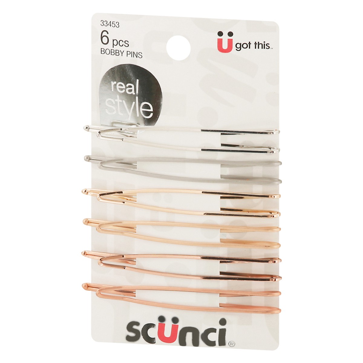 slide 4 of 11, scünci Bobby Pins 6 Pcs, 6 ct