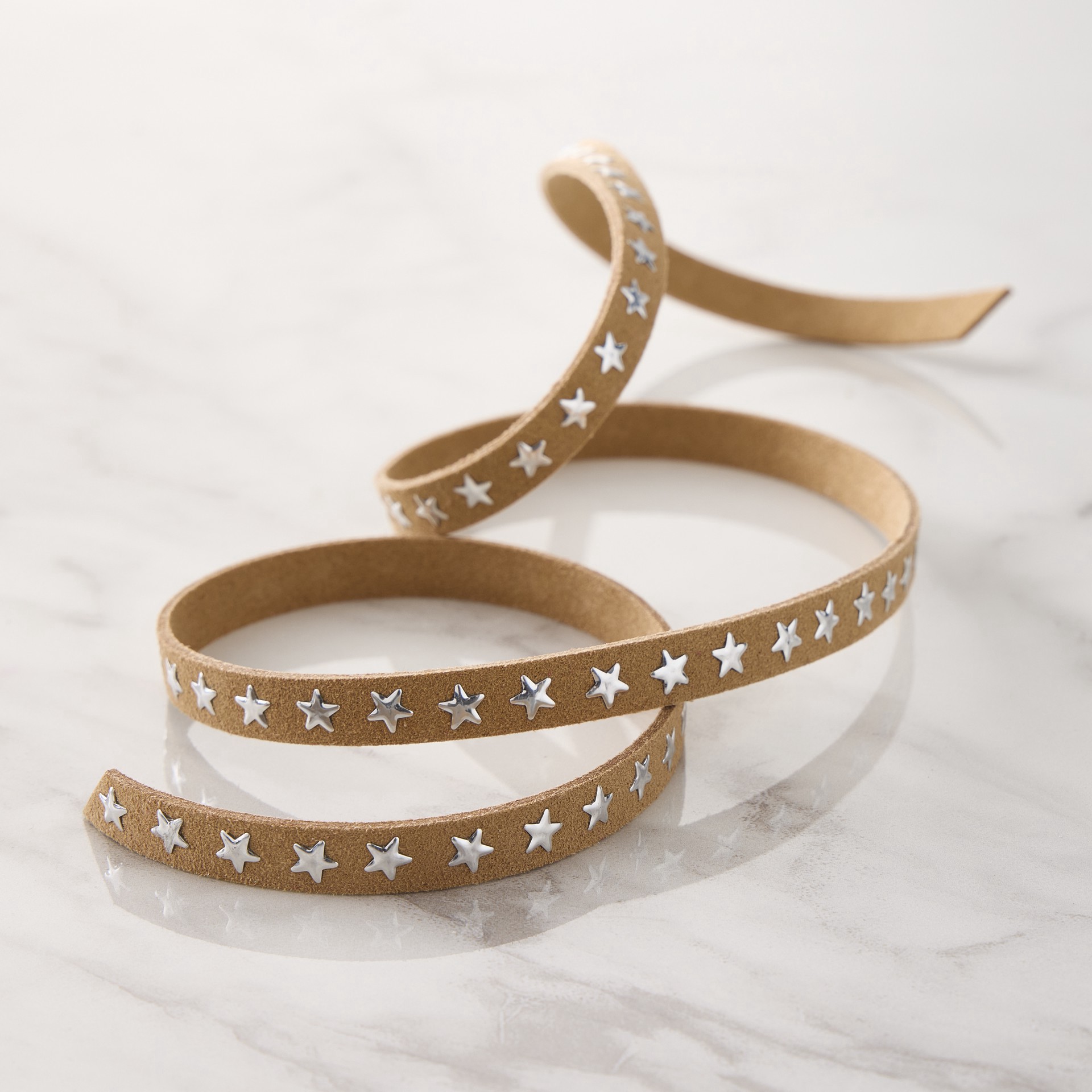 slide 2 of 2, 3/8" X 3yd. Brown Star-Studded Ribbon Trim By Celebrate It Classic, 3/8 in x 3 yd