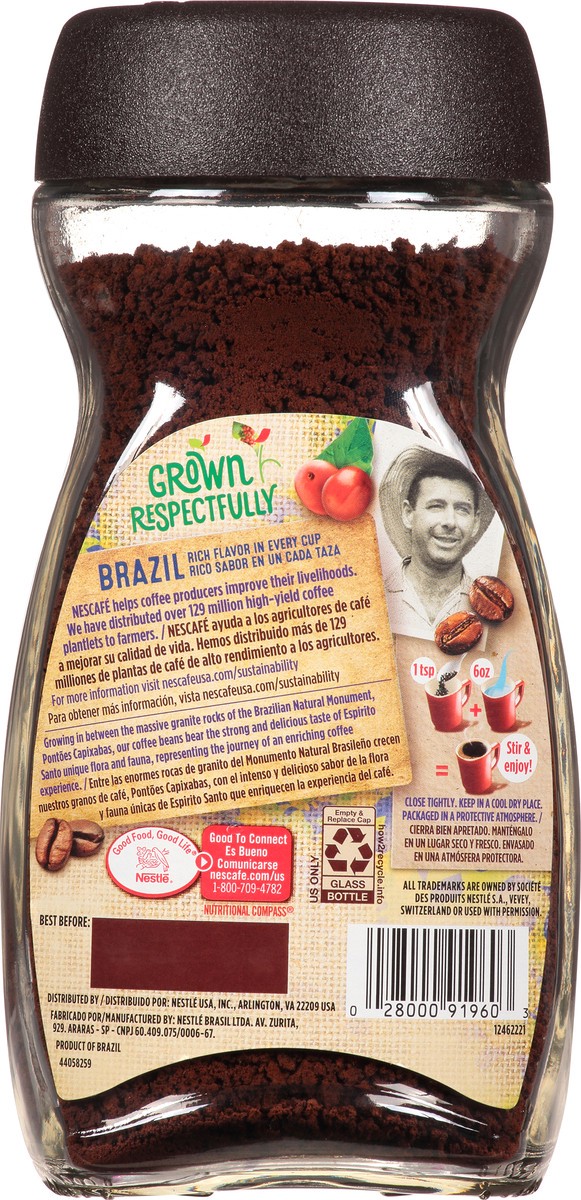 slide 7 of 9, Nescafé NESCAFÉ CLÁSICO Brazil, Dark Roast Instant Coffee, 7 oz. Jar, 7 oz