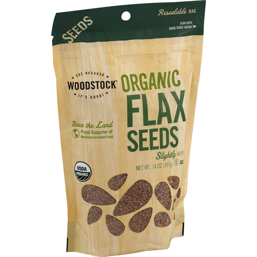 slide 6 of 8, Woodstock Farms Organic Flax Seed, 8.5 oz