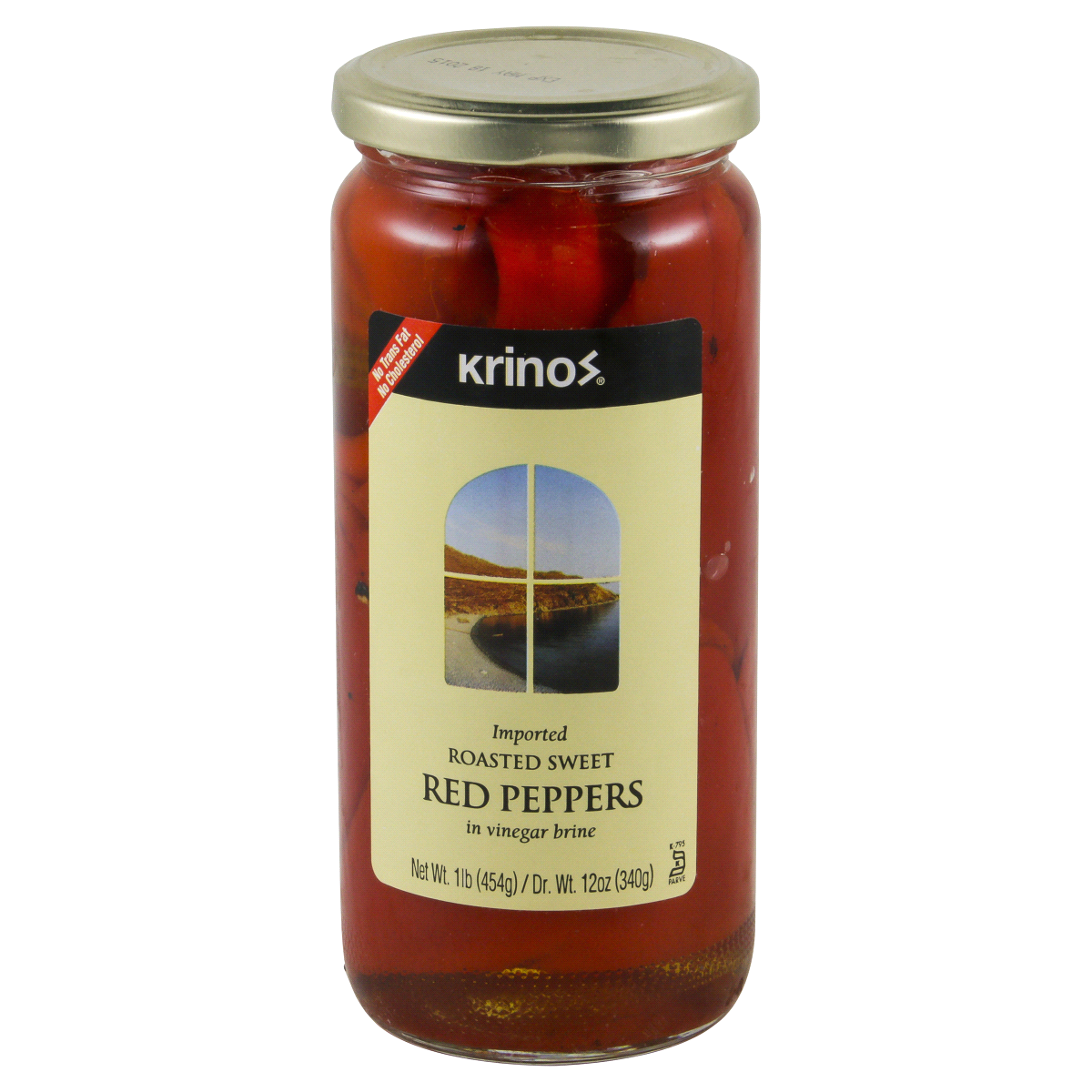 slide 1 of 4, Krinos Roasted Red Peppers in Vinegar Brine, 16 oz