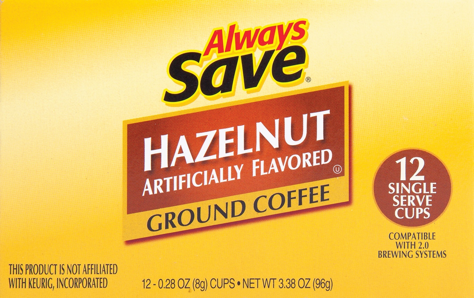 slide 1 of 1, Always Save Hazelnut Ground Coffee Single Serve Cups - 12 ct, 12 ct