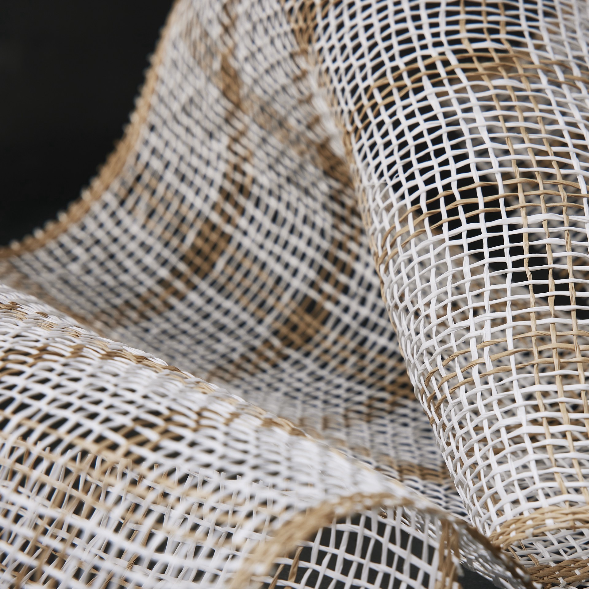 slide 3 of 4, 10" X 19ft. Natural & White Window Poly Burlap Mesh By Celebrate It, 10 in x 19 ft