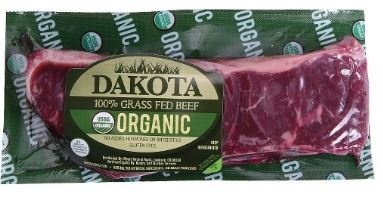 slide 1 of 1, Dakota Grass Fed Beef Organic New York Strip, 10 oz