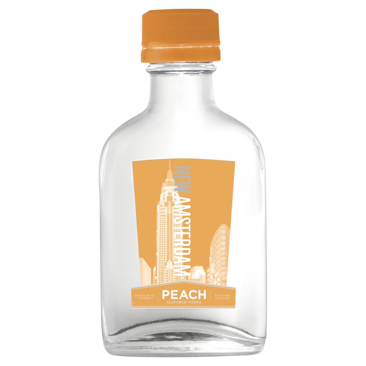 slide 1 of 3, New Amsterdam Peach Flavored, 100 ml