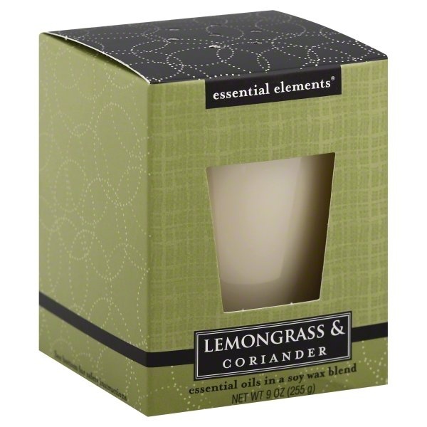 slide 1 of 1, Candle-Lite Essential Elements Lemongrass & Coriander Candle, 9 oz