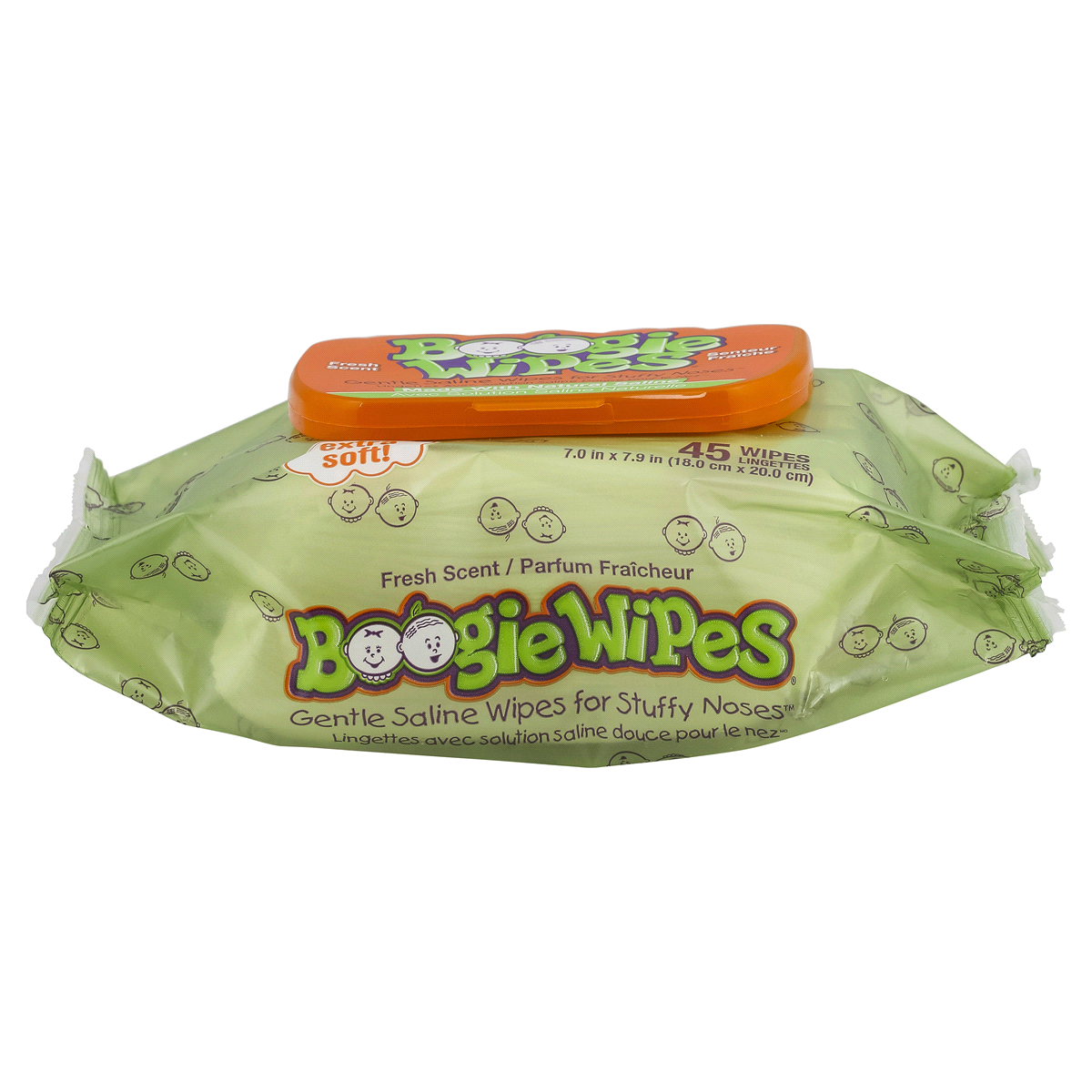 slide 2 of 3, Boogie Wipes Fresh Scent Extra Soft Wipes, 45 ct