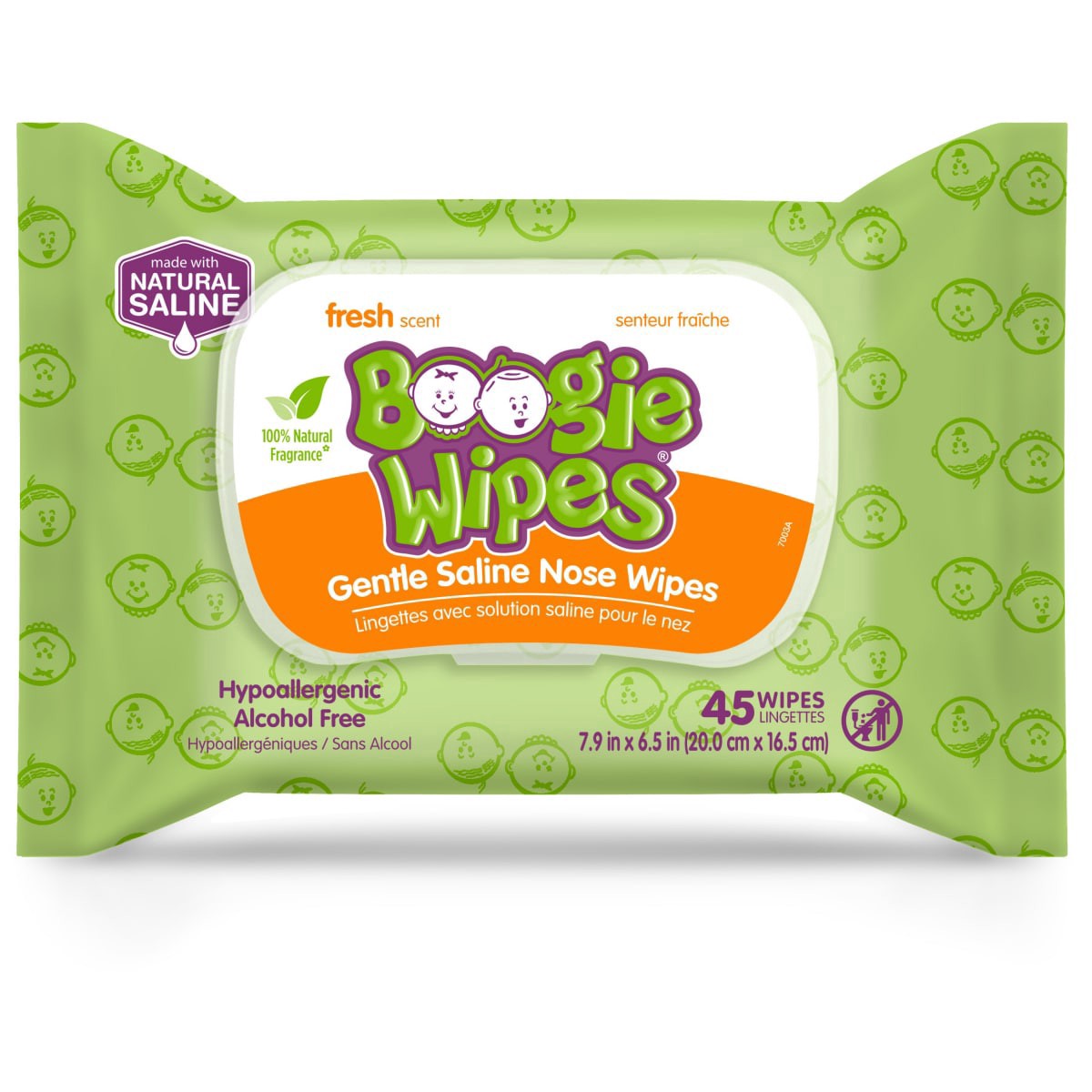 slide 1 of 13, Boogie Wipes Gentle Saline Nose Wipes Fresh Scen, 45 ct