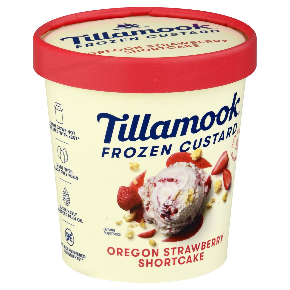 slide 2 of 9, Tillamook Oregon Strawberry Shortcake Frozen Custard Dessert, 15fl-oz, 338.47 g