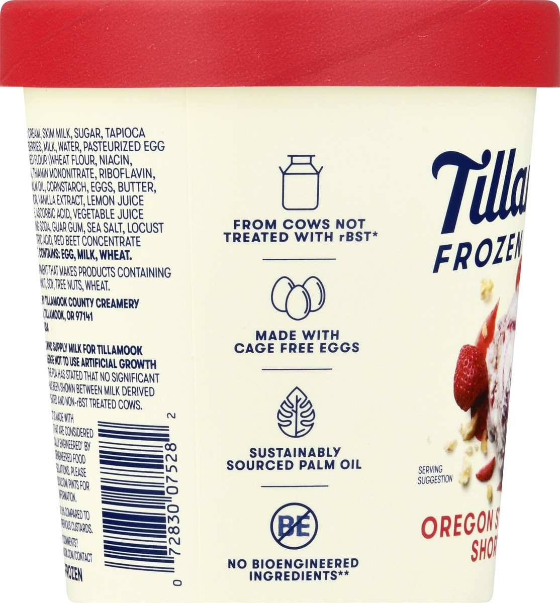 slide 7 of 9, Tillamook Oregon Strawberry Shortcake Frozen Custard Dessert, 15fl-oz, 338.47 g