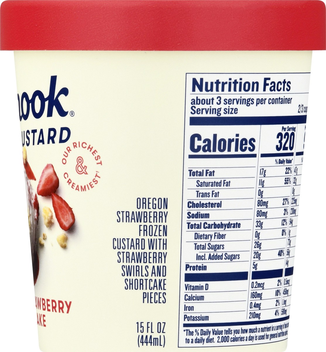 slide 8 of 9, Tillamook Oregon Strawberry Shortcake Frozen Custard Dessert, 15fl-oz, 338.47 g