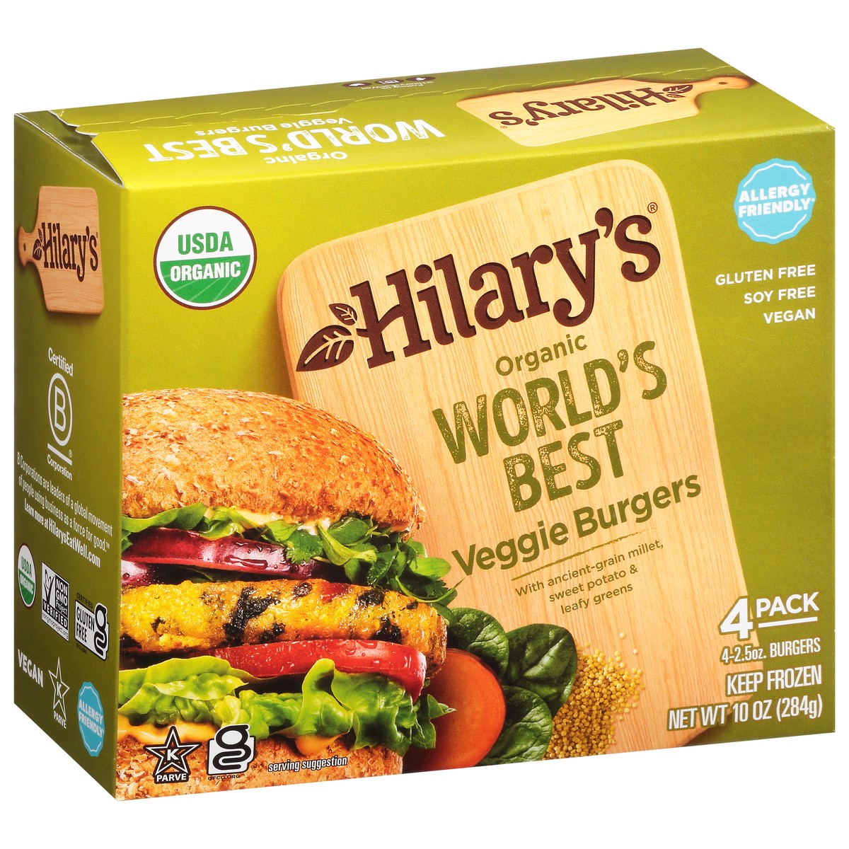 slide 10 of 14, Hilarys Eat Well Organic World's Best Veggie Burger, 10 oz