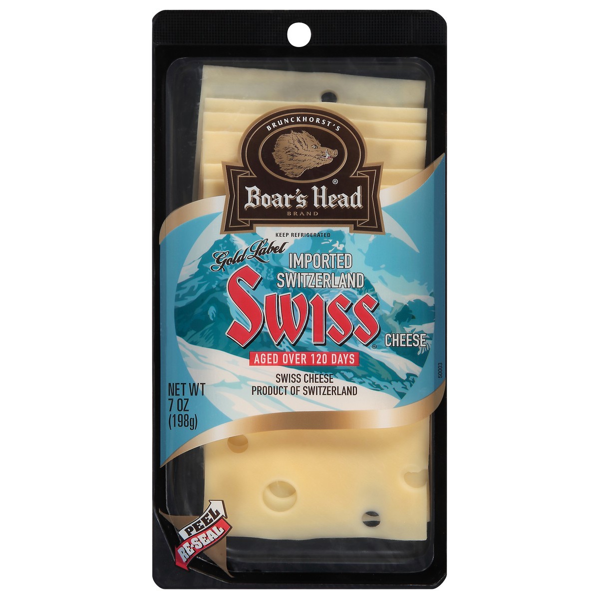 slide 1 of 9, Boar's Head Pre-sliced Swiss Cheese, 7 oz