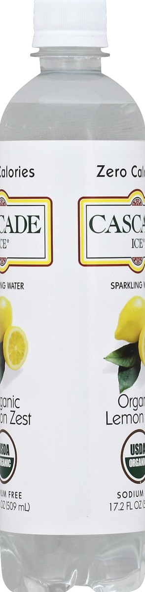 slide 3 of 4, Cascade Ice Sparkling Water Organic Lemon Zest, 17.2 fl oz