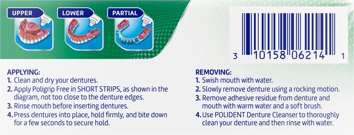 slide 9 of 11, Poligrip Super Poligrip Free Travel Size Denture Adhesive Cream - 0.75 Ounces, 0.75 oz