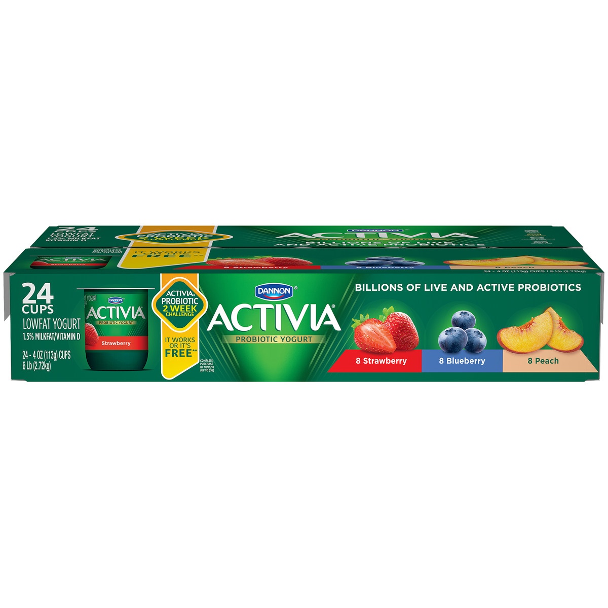 slide 1 of 1, Activia Multi-Pack Yogurt, 24 ct