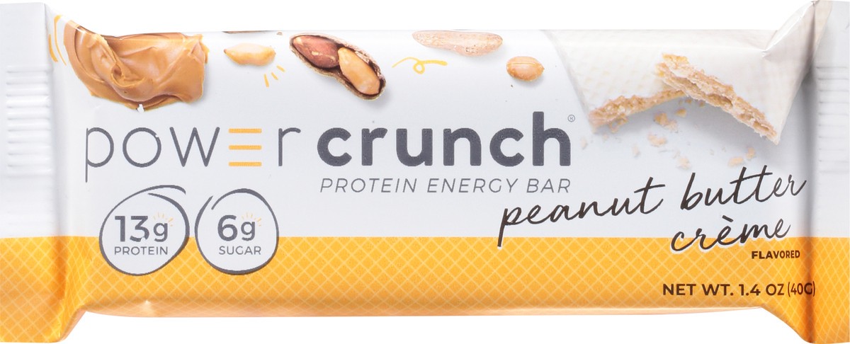 slide 9 of 9, Power Crunch Peanut Butter Creme Protein Energy Bar, 1.4 oz