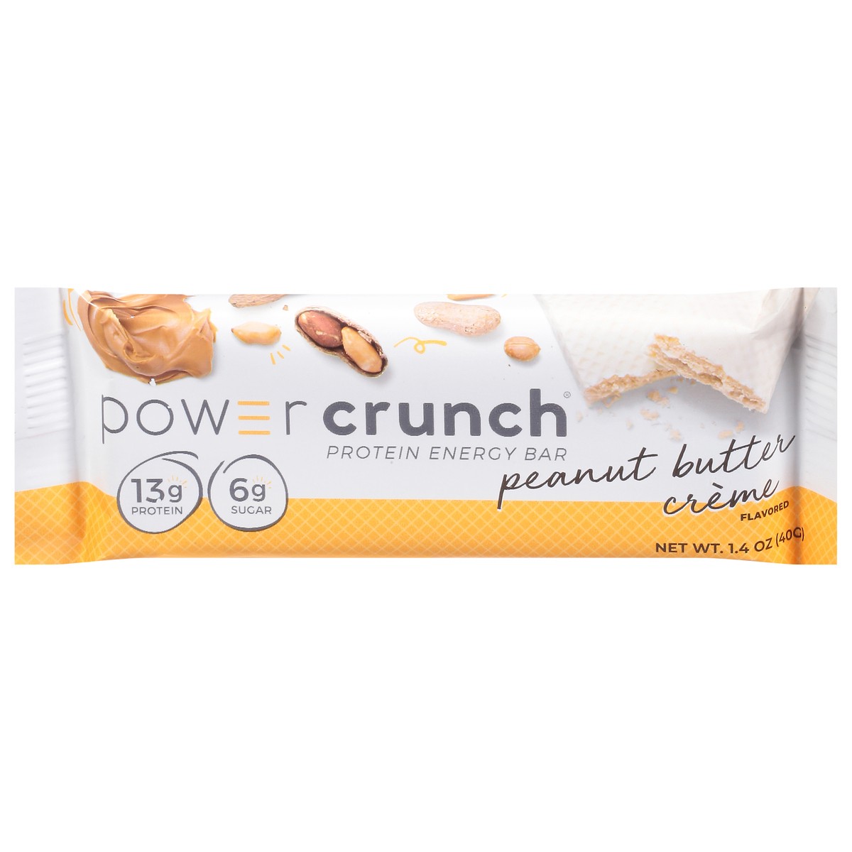 slide 1 of 9, Power Crunch Peanut Butter Creme Protein Energy Bar, 1.4 oz