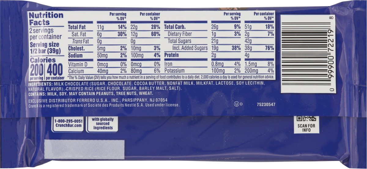 slide 10 of 11, Crunch Milk Chocolate Share Pack 4 ea, 4 ct