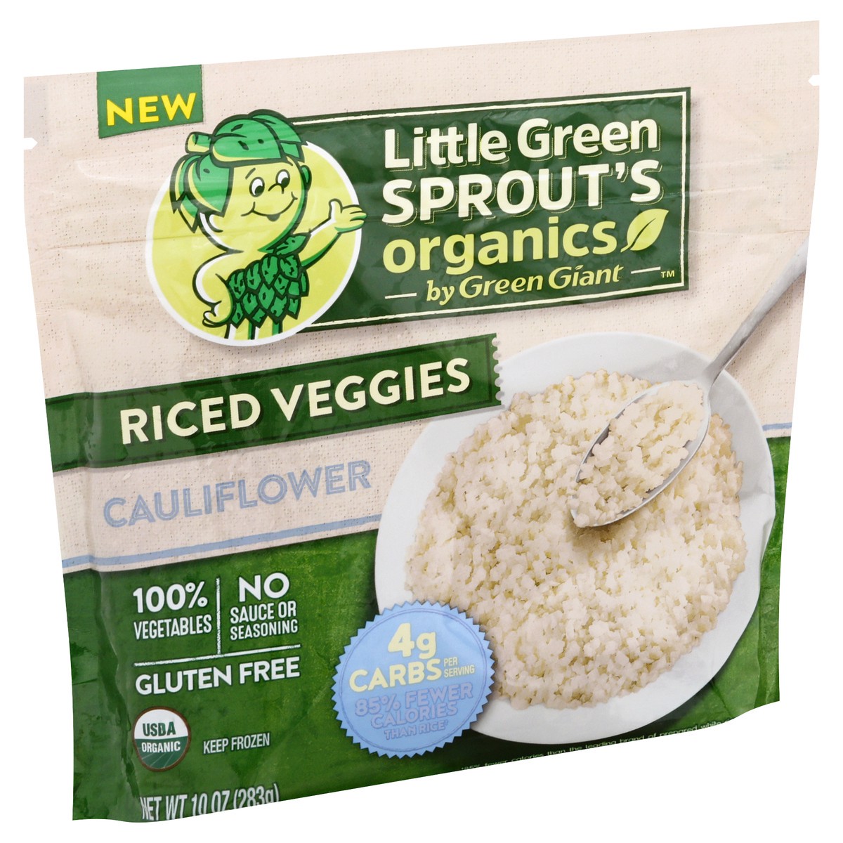 slide 10 of 10, Little Green Sprout's Organics Riced Veggies Cauliflower 10 oz. Bag, 10 oz