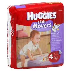 Huggies Little Movers Diapers, Size 4