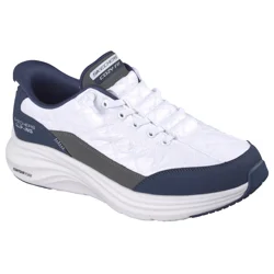 Skechers Men's Slip-Ins Contour Foam - Cozy Fit, White, Navy, Size 10
