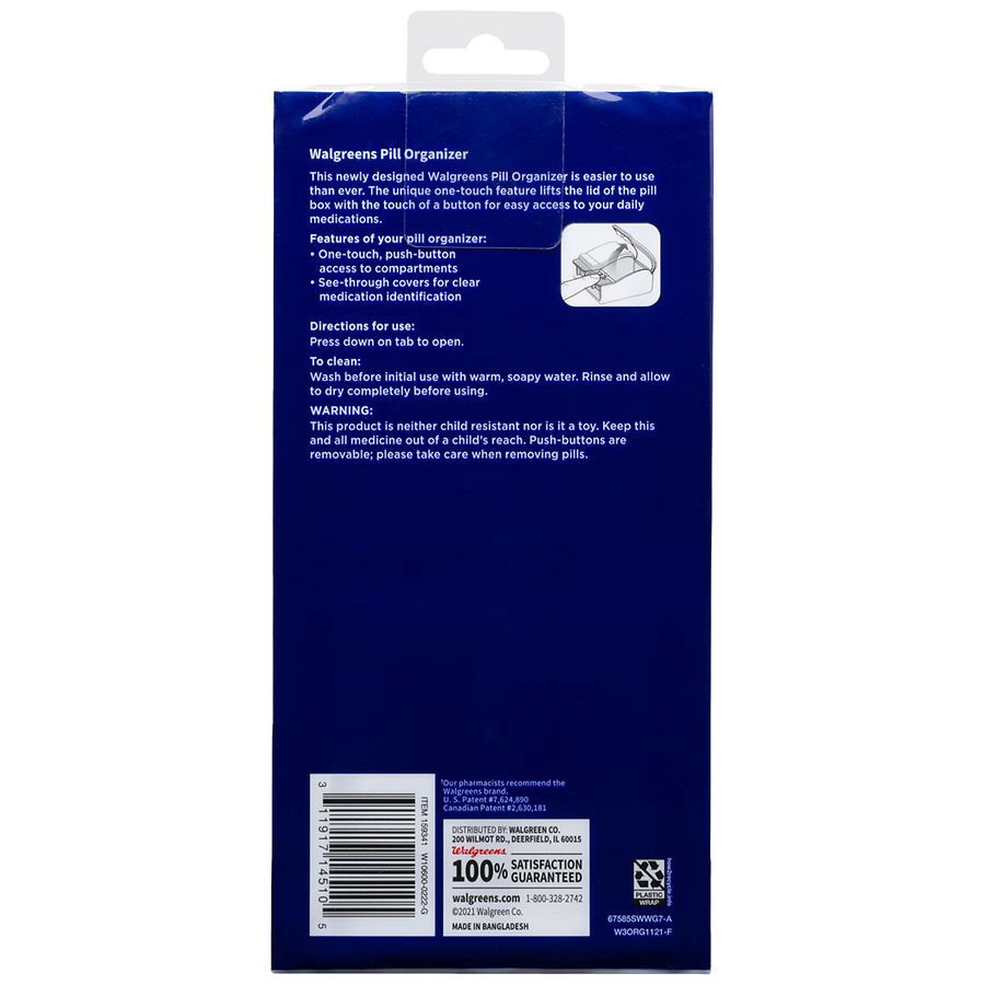 slide 2 of 2, Walgreens Large 7-Day Am/Pm Pill Organizer, 1 ct