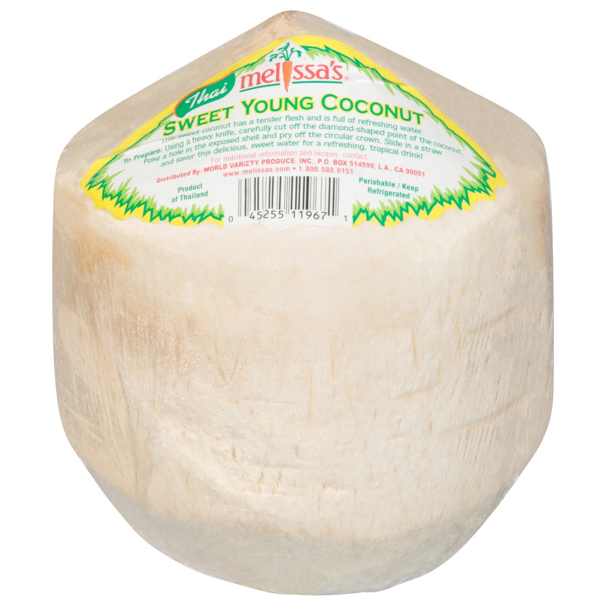 slide 1 of 1, Melissa's Fresh Sweet Young Coconuts, 1 ct