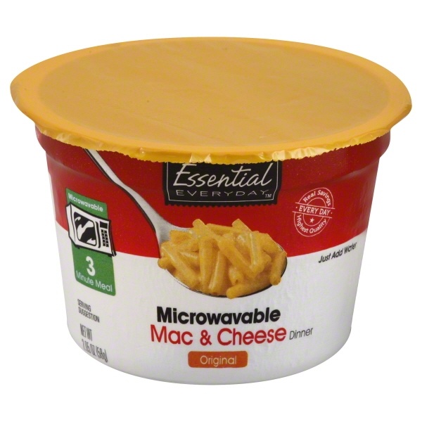 slide 1 of 1, Essential Everyday Microwavable Mac & Cheese, 2.05 oz