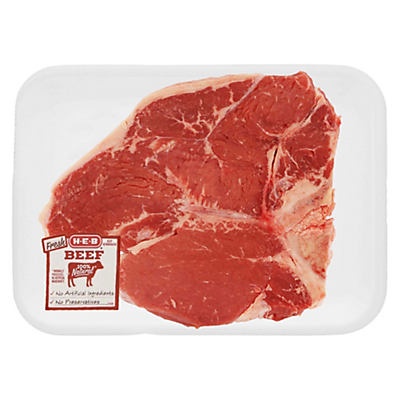 slide 1 of 1, H-E-B Beef Porterhouse Steak Thick Value Pack USDA Select, per lb