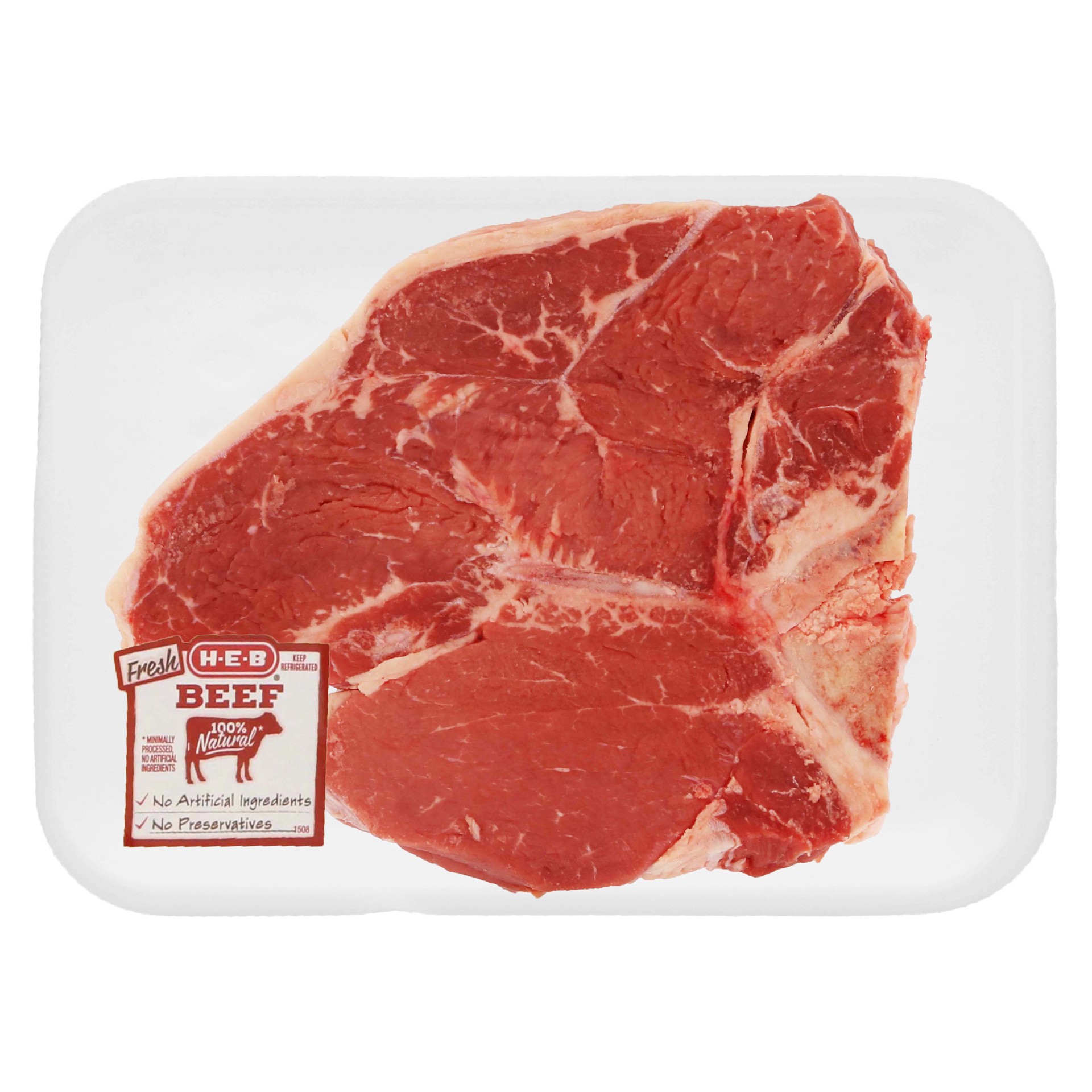 slide 1 of 1, H-E-B Beef Porterhouse Steak Thick Value Pack, USDA Select, per lb