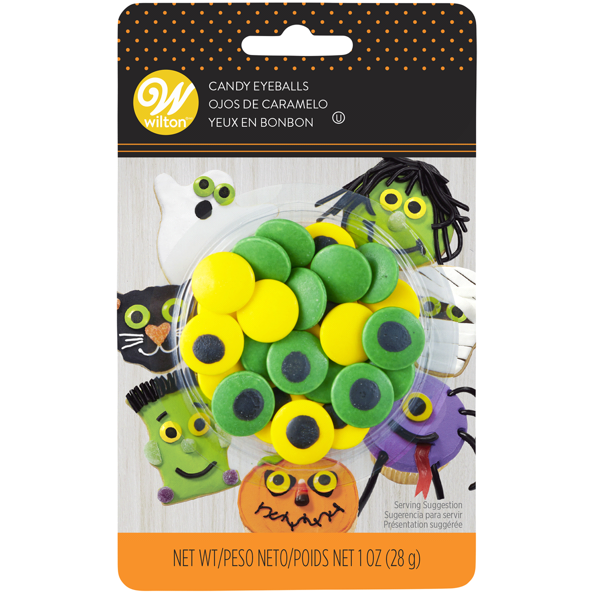 slide 1 of 13, Wilton Halloween Candy Eyeball Cupcake Decor, 1 oz