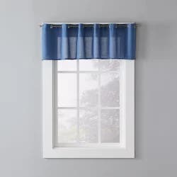 Trio Window Valance - Denim Blue