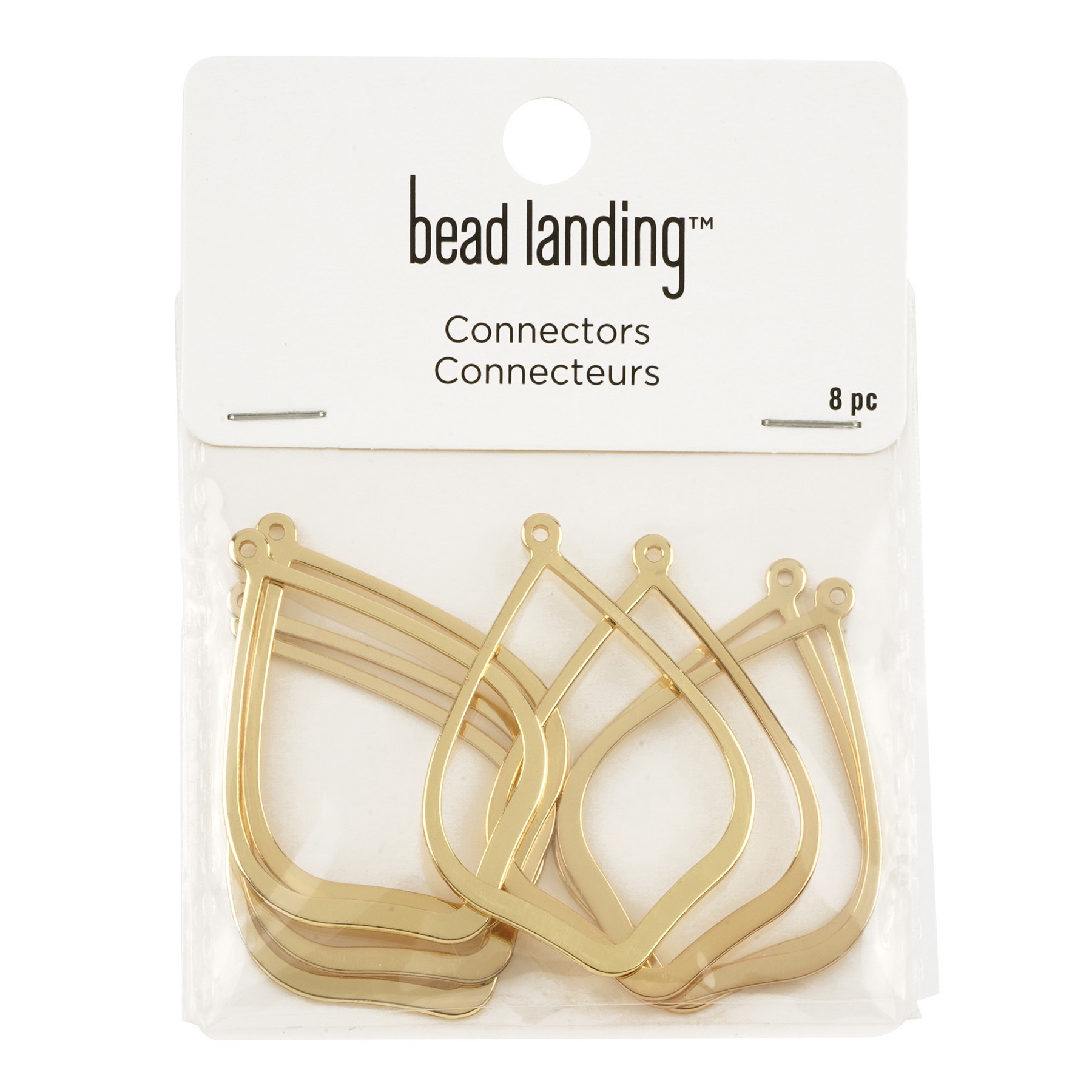 slide 2 of 2, Pear-Shaped Dangle Connectors By Bead Landing, 45.5mm x 32mm