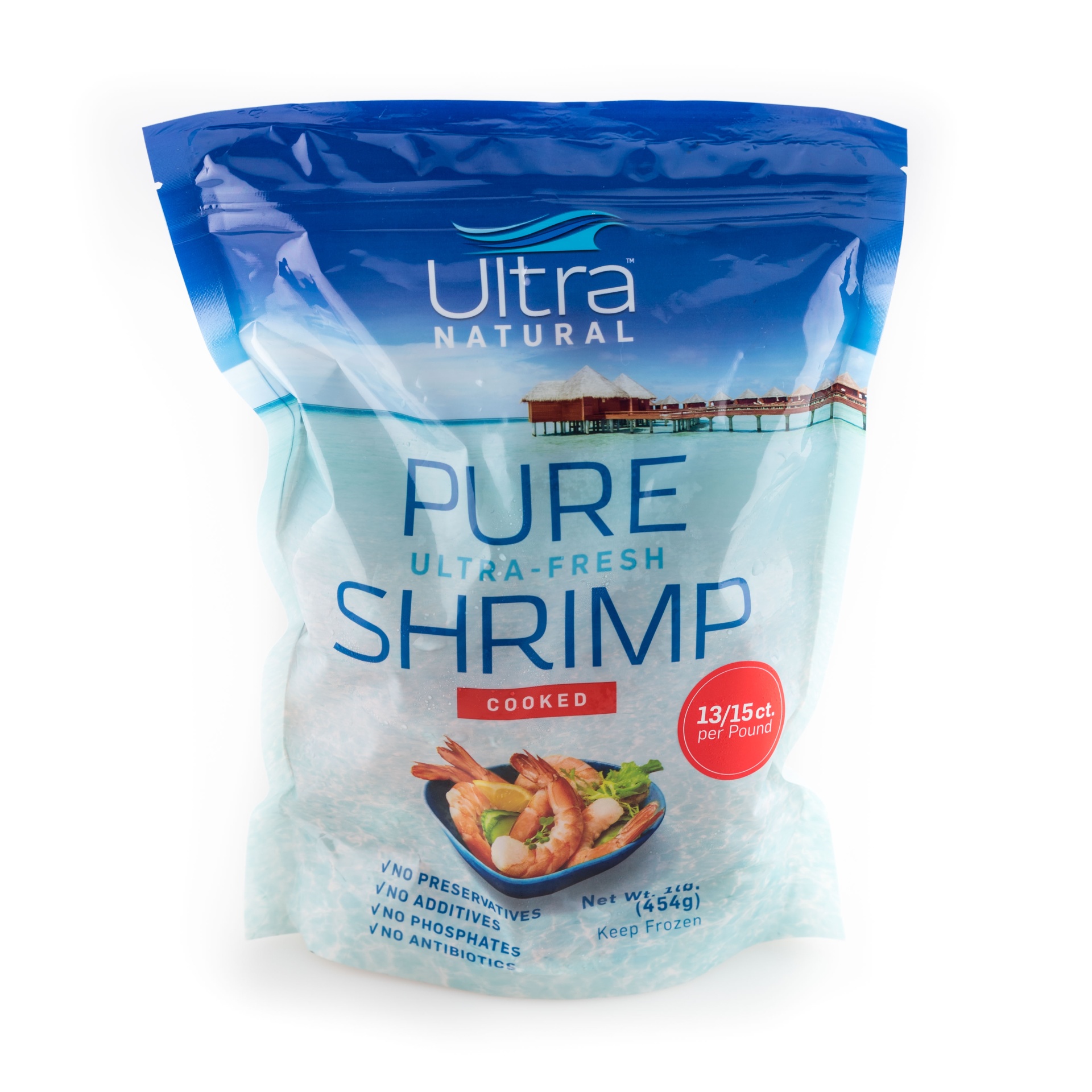 slide 1 of 1, Ultra Natural Ultra 13/15 Ct Cooked Shrimp, 16 oz