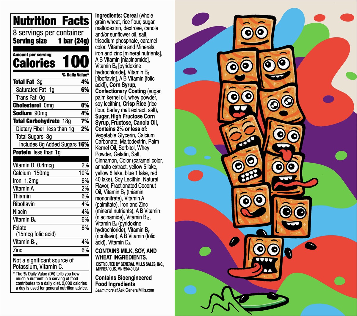 slide 4 of 13, Cinnamon Toast Crunch Breakfast Cereal Treat Bars, Snack Bars, 8 ct, 8 ct