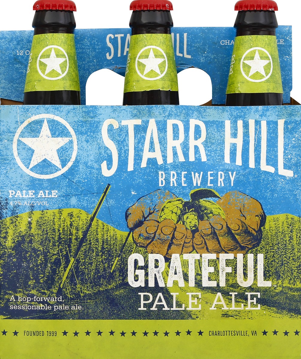 slide 3 of 4, Starr Hill Brewery Grateful™ Pale Ale, 6 Pack 12 fl. oz. Bottles, 6 ct