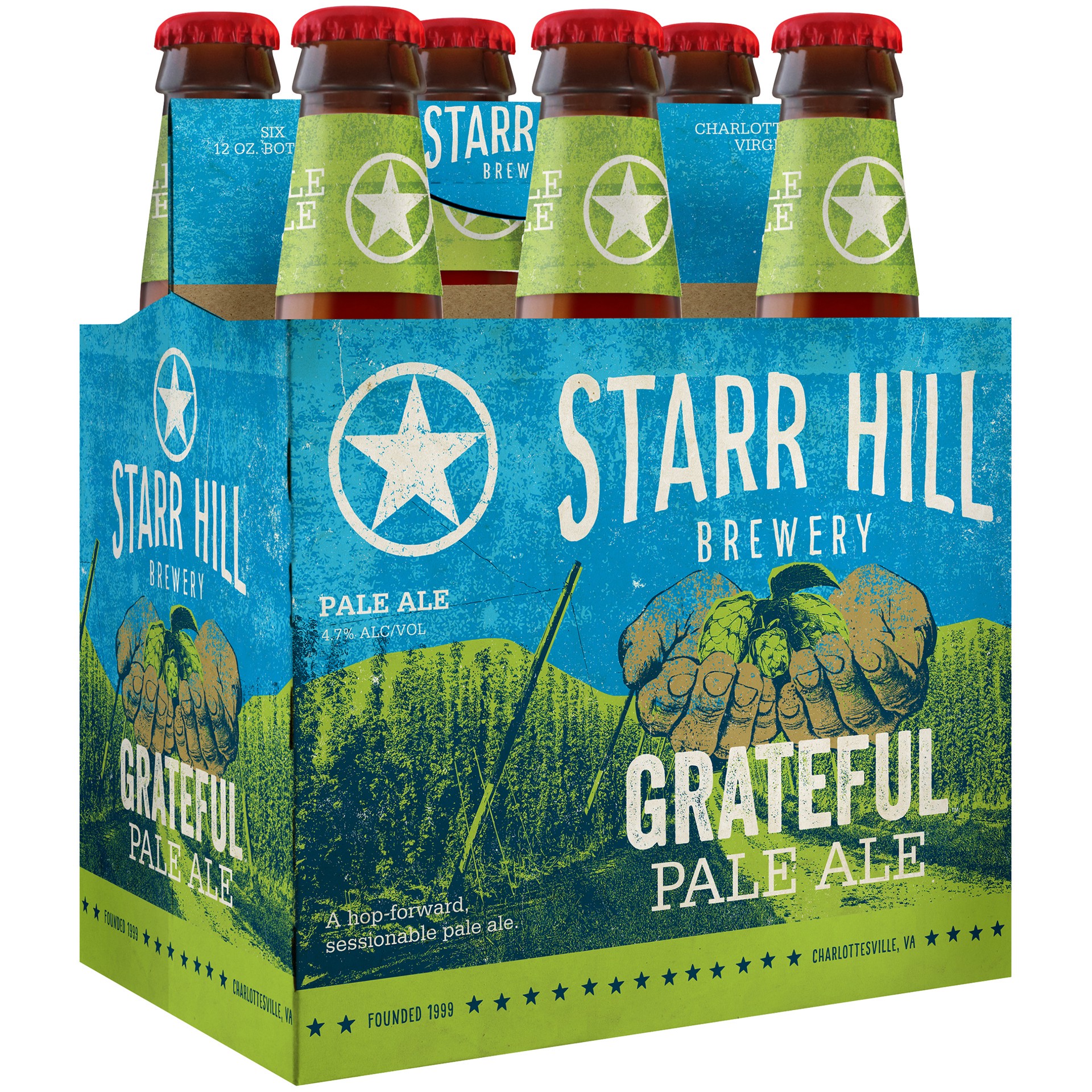 slide 1 of 4, Starr Hill Brewery Grateful™ Pale Ale, 6 Pack 12 fl. oz. Bottles, 6 ct