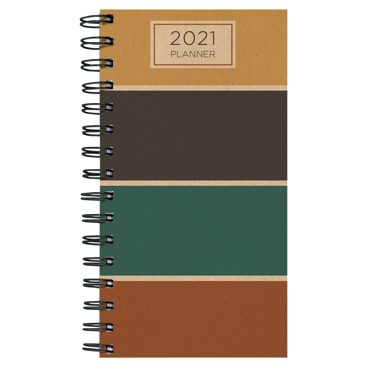 slide 1 of 1, 2021 Earth Tones Small Weekly Monthly Planner, 1 ct