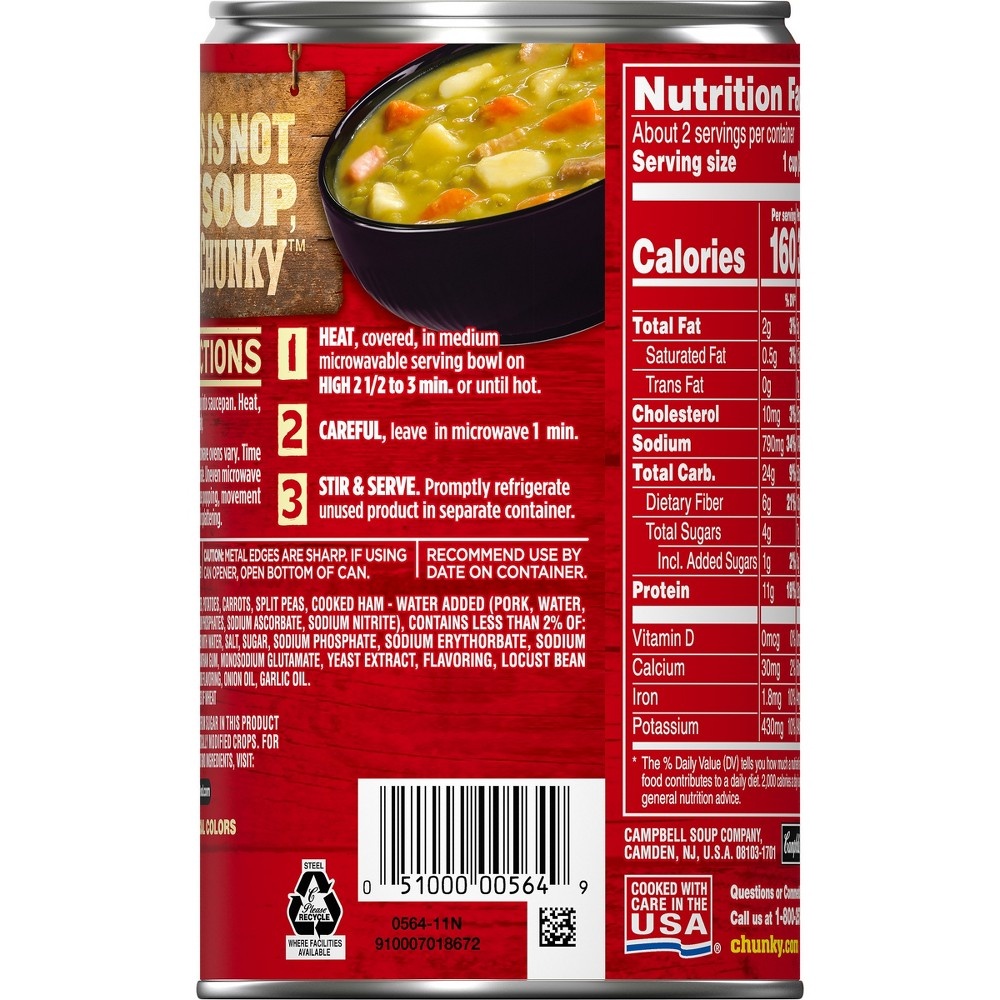 Campbell's Chunky Split Pea With Ham Soup 19 oz Shipt