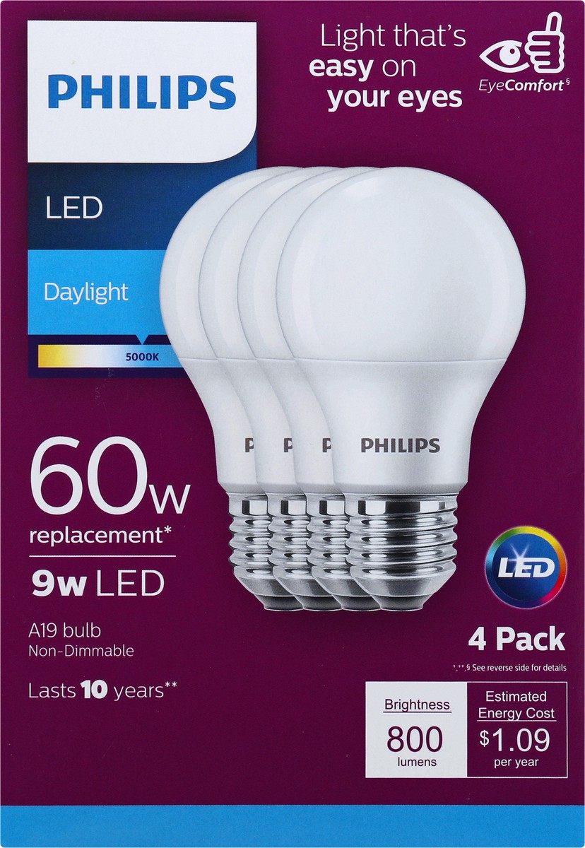 slide 6 of 9, Philips Light Bulbs 4 ea, 4 ct