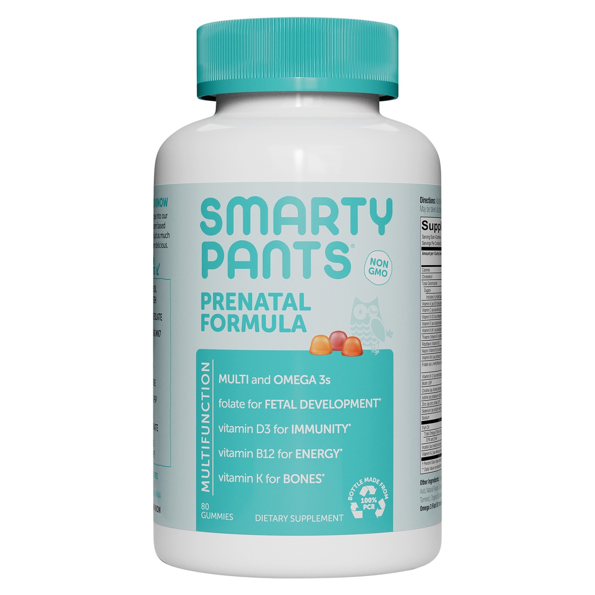 slide 1 of 4, SmartyPants Prenatal Multi & Omega-3 Fish Oil Gummy Vitamins with DHA & Folate - 80 ct, 120 ct