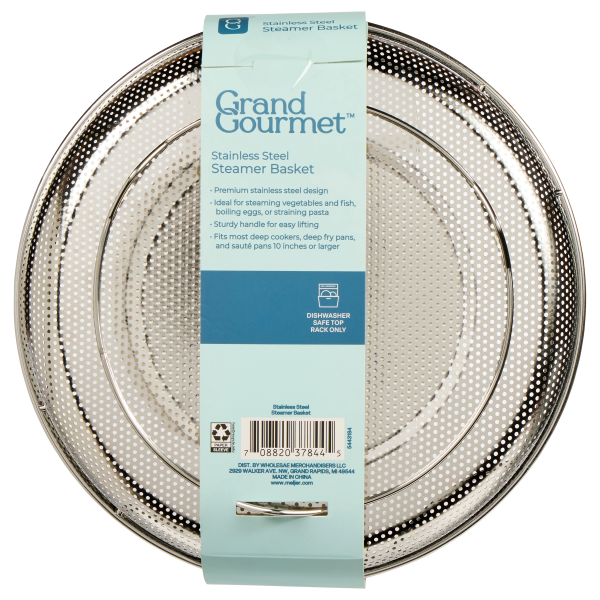 slide 4 of 9, Grand Gourmet GG Stainless Steel Steamer Basket, 1 ct