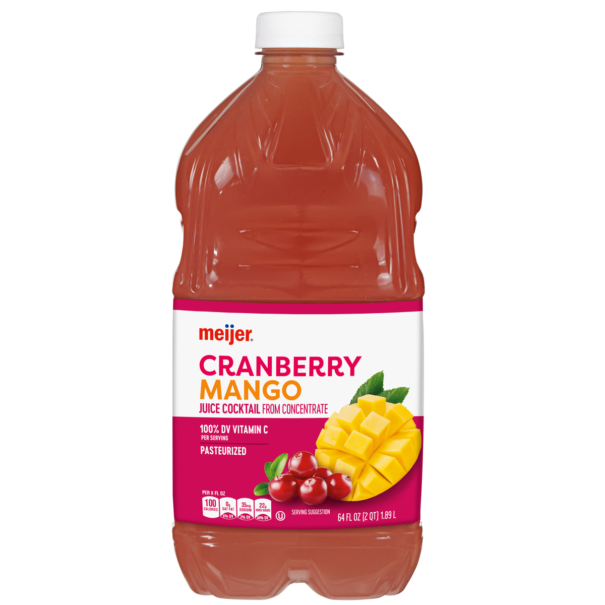 slide 1 of 3, Meijer Cranberry Mango Juice Cocktail - 64 oz, 64 oz